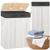 Cos pentru rufe din bambus, pliabil, cu 2 compartimente, volum 105 L, 63x52x33 cm, alb si gri inchis Household NewTrend