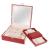 Cutie pentru bijuterii, cu oglinda, rosu, 25.5x25.5x9 cm GartenVIP DiyLine