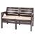 Set mobilier gradina/terasa, maro, 1 masa, 2 scaune, 1 banca, Santana GartenVIP DiyLine