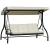 Balansoar gradina, 3 locuri, bej, 195x117x174 cm, functie pat, perne captusite, max 240 kg, Louisiana GartenVIP DiyLine