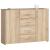 Comoda cu 4 sertare si 2 usi, PAL laminat, 110x35x80 cm, stejar sonoma Household NewTrend