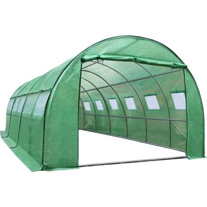 Sera de gradina, tip tunel cu cadru metalic, 400x800cm, verde, 32mp Household NewTrend