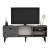 Fernsehtisch Nannestad 45x120x30 cm Walnuss / Marmor schwarz  [en.casa] HausGarden Leisure