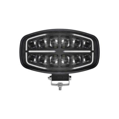 Proiector LED auto 2 faze cu DRL alb si portocaliu 12V 24V  75W omologare E9 Cod: 202506 Automotive TrustedCars