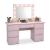 Masa de toaleta/machiaj, Vanessa, roz, cu oglinda si LED-uri, 130x43x143 cm GartenVIP DiyLine