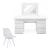 Masa de toaleta/machiaj, Vanessa + scaun Mark, alb, cu oglinda si LED-uri, 130x43x143 cm GartenVIP DiyLine