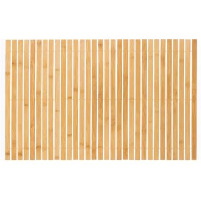 Covor antiderapant din bambus pentru baie, lamele orizontale, 50x80 cm, maro natur Household NewTrend