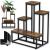 Etajera cu 4 rafturi din metal si MDF, 51x34x67 cm, negru si maro Household NewTrend
