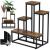 Etajera cu 4 rafturi din metal si MDF, 51x34x67 cm, negru si maro Household NewTrend