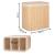 Cos de rufe din bambus, pliabil, cu captuseala detasabila lavabila, 3 compartimente, 150L, 63x42x62cm, maro Household NewTrend