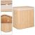 Cos de rufe din bambus, pliabil, cu captuseala detasabila lavabila, 3 compartimente, 150L, 63x42x62cm, maro Household NewTrend