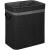 Cos de rufe din bambus cu capac, 2 compartimente, sac detasabil, volum 100L, 54x35x60cm, negru Household NewTrend