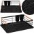 Uscator de vase cu suport tacamuri, din otel, cu tava de scurgere, manere lemn, 42x32x15cm, negru Household NewTrend