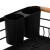 Uscator de vase cu suport tacamuri, din otel, cu tava de scurgere, manere lemn, 42x32x15cm, negru Household NewTrend