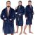 Halat de baie pentru barbati pana la genunchi, marimea L/XL, albastru marin Household NewTrend