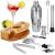 Set Cocktail Shaker Kit pentru barmani 750ml, KI12, suport bambus, 12 piese Household NewTrend