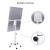Flipchard magnetic cu picior, mobil pe role, inaltime ajustabila, 70x100cm, alb Household NewTrend