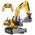 Excavator cu telecomanda, scara 1/14, cu telecomanda, incarcare USB, 14 canale Household NewTrend