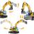 Excavator cu telecomanda, scara 1/14, cu telecomanda, incarcare USB, 14 canale Household NewTrend