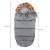 Sac iarna de bebelusi pentru carucior, marime universala, 90x45cm, gri inchis Household NewTrend
