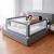 Bariera de siguranta pentru pat, protectie copii, 196 cm, reglabila pe inaltime 75-95 cm, gri Household NewTrend