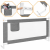 Bariera de siguranta pentru pat, protectie copii, 196 cm, reglabila pe inaltime 75-95 cm, gri Household NewTrend