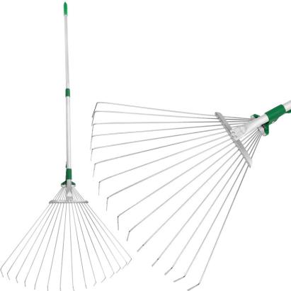 Grebla pentru frunze Strend Pro R116-65, 15 dinti, tip evantai, 680 g, telescopica, coada metalica