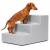 Scara pentru animale de companie, caini sau pisici, 3 trepte, antiderapanta, husa detasabila, inaltime 30 cm, gri deschis Household NewTrend