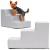 Scara pentru animale de companie, caini sau pisici, 3 trepte, antiderapanta, husa detasabila, inaltime 30 cm, gri deschis Household NewTrend