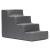 Scara pentru animale de companie, caini sau pisici, 4 trepte, antiderapanta, husa detasabila, inaltime 40 cm, gri inchis Household NewTrend