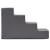 Scara pentru animale de companie, caini sau pisici, 4 trepte, antiderapanta, husa detasabila, inaltime 40 cm, gri inchis Household NewTrend