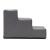 Scara pentru animale de companie, caini sau pisici, 3 trepte, antiderapanta, husa detasabila, inaltime 30 cm, gri inchis Household NewTrend