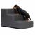 Scara pentru animale de companie, caini sau pisici, 3 trepte, antiderapanta, husa detasabila, inaltime 30 cm, gri inchis Household NewTrend