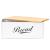 Cutie pentru paine din metal cu capac din bambus, finisaj lucios, 33x18x14 cm, alb Household NewTrend