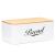 Cutie pentru paine din metal cu capac din bambus, finisaj lucios, 33x18x14 cm, alb Household NewTrend