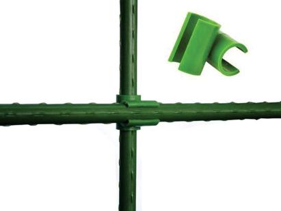 Clemă/Conector plastic SC08, 8 mm, pentru tije de susținere în grădină, set 30 buc