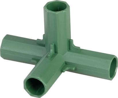 Conector (cuplă) Strend Pro 4 căi, 16 mm, pentru tije/țevi de susținere în grădină