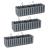 Set 3 jardiniere decorative cu suport metalic, sistem irigare,​​​​​​​ gri, 58x18x16.2 cm, Boardee Fencycase W GartenVIP DiyLine