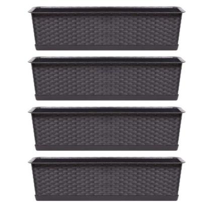 Set 4 jardiniere decorative, maro, 68.5x17.3x15 cm, Ratolla Case P GartenVIP DiyLine