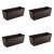 Set 4 jardiniere decorative, Prosperplast, imitatie ratan, maro, 49.2x17.2x17.4 cm GartenVIP DiyLine
