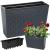 Set 2 jardiniere decorative, imitatie ratan, antracit, 58x18x49.8 cm, Rato Case GartenVIP DiyLine