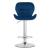 Scaun de bucatarie/bar, Artool, West, rotativ, catifea, bleumarin si argintiu, 46x48.5x90-111 cm GartenVIP DiyLine