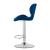 Scaun de bucatarie/bar, Artool, West, rotativ, catifea, bleumarin si argintiu, 46x48.5x90-111 cm GartenVIP DiyLine