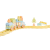 Set de constructii cu trenulet - 36 piese (pastel) PlayLearn Toys