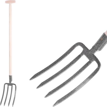 Furcă de săpat GD-029O • 4 dinți, forjată, cu mâner T