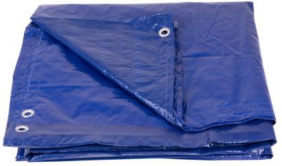 Prelată Tarpaulin Poolco Ø 3,6 m, 120 g/m², de acoperire, albastră, rotundă, cu ochiuri