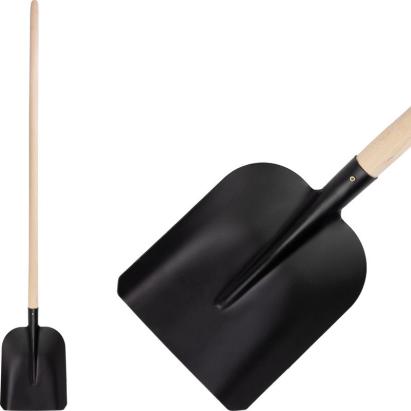 Lopată Strend Pro Garden S504B.WH 7130, neagră, 28x23,5 cm, coadă din lemn