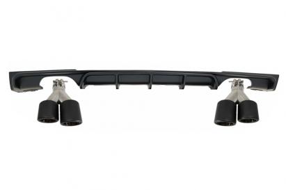 Difuzor Bara Evacuare Dubla Spate cu Tobe Ornamente Carbon Fiber Mat BMW Seria 3 F30 F31 (2011-up) M Performance Design Performance AutoTuning