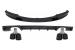 Prelungire Bara Fata Negru Lucios cu Difuzor Bara Evacuare Dubla Spate si Tobe Ornamente Carbon BMW Seria 3 F30 F31 (2011-up) M Performance Design Performance AutoTuning