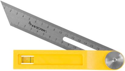 Echer reglabil FSC-30 200 mm cu libelă și riglă cm/inch